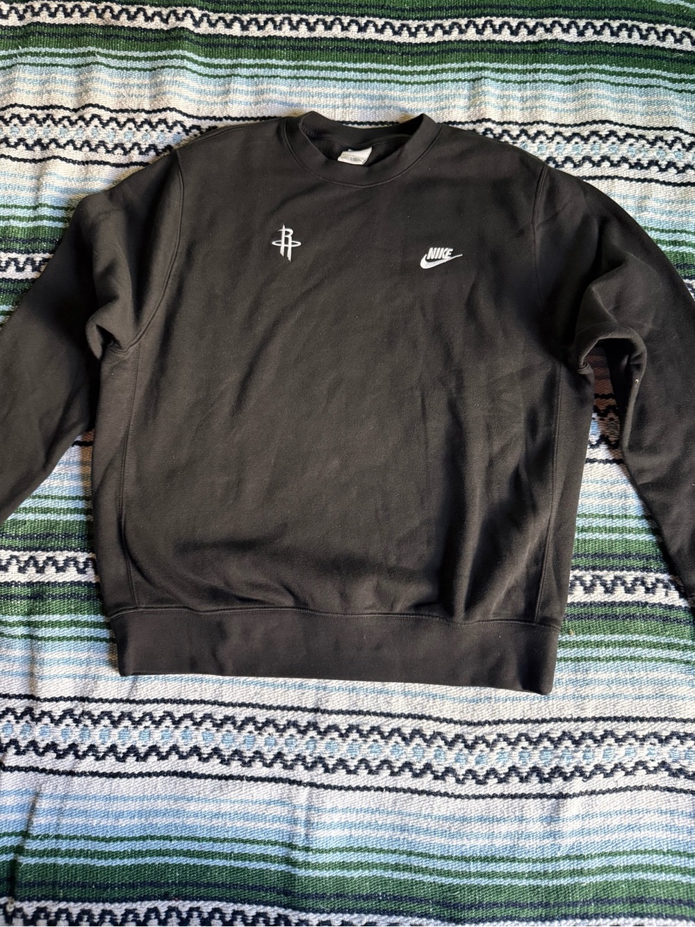 Nike Black Crewneck Sweatshirt with White Logos